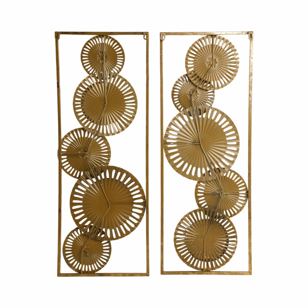 Rustic Metal Decor Pierced Disc Metal Wall Panels for Home Decor - Mounted Wall Art