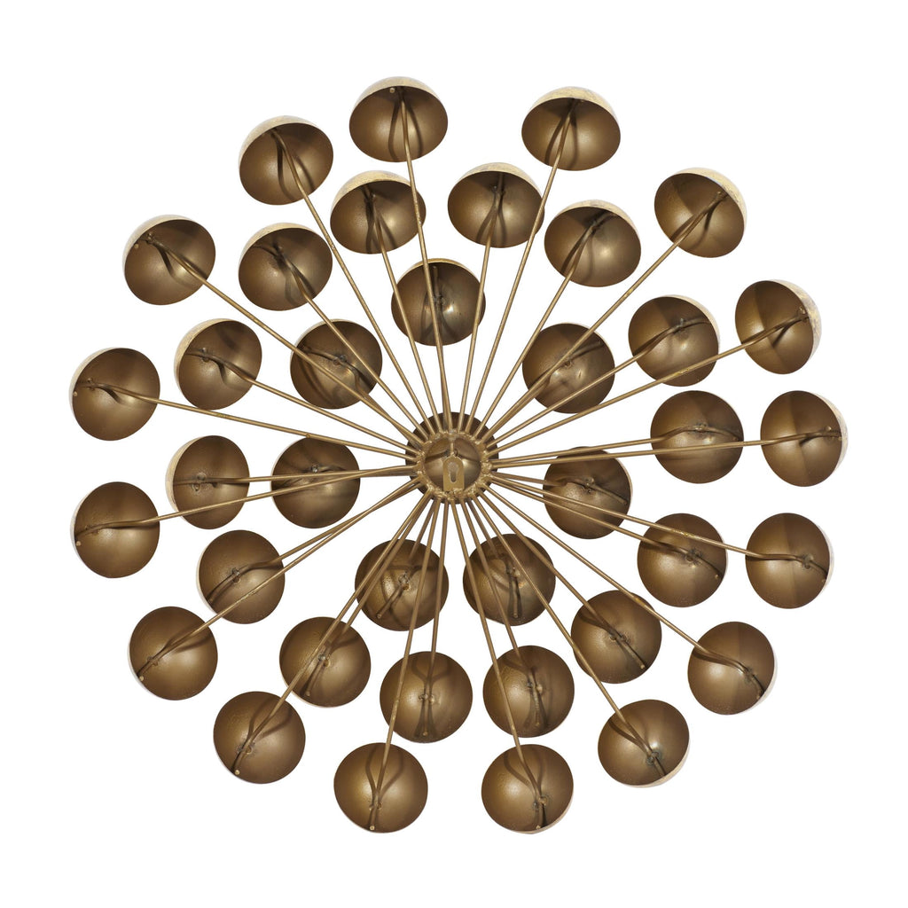 Rustic Metal Decor Gold Metal Starburst Wall Decor with Orb Details