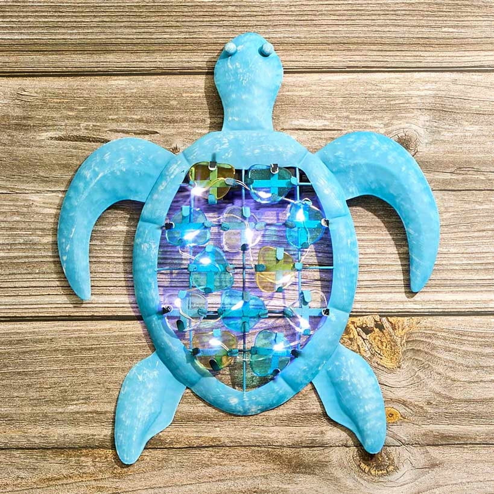 Rustic Metal Decor Lighted Outdoor Coastal Metal Wall Decor