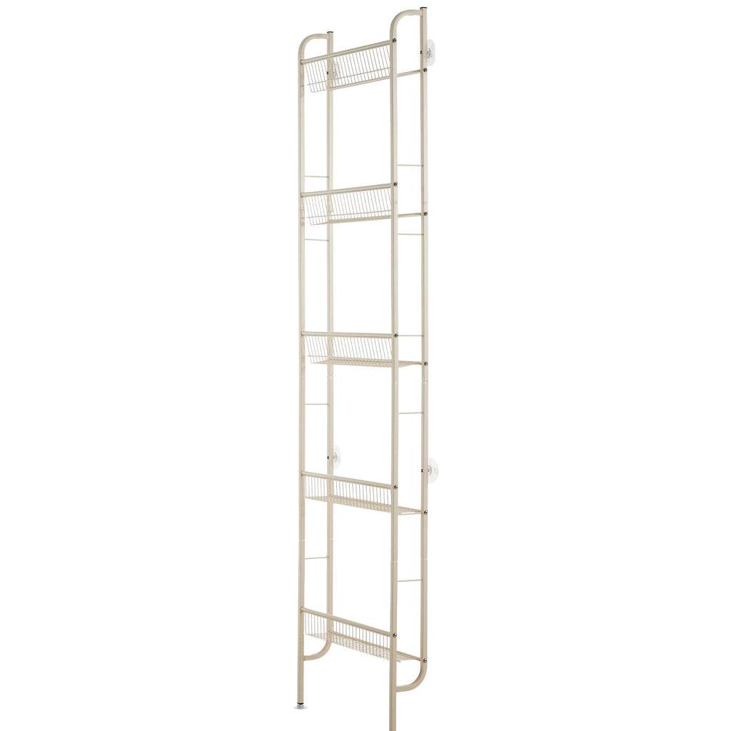 Rustic Metal Decor Behind The Door Storage 5 Tiers Narrow Wall Shelf, Space-Saving