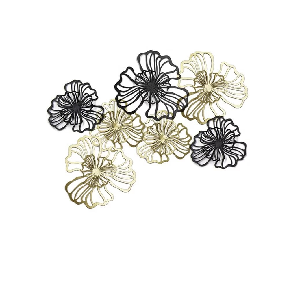 Rustic Metal Decor 7pcs Metal Wall Art Decor for Living Room, Home Decor Living Room
