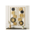 Rustic Metal Decor Pierced Disc Metal Wall Panels for Home Decor - Mounted Wall Art