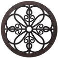 Rustic Metal Decor Scrolled Wall Medallion Elegant Metal Wall Art Decor