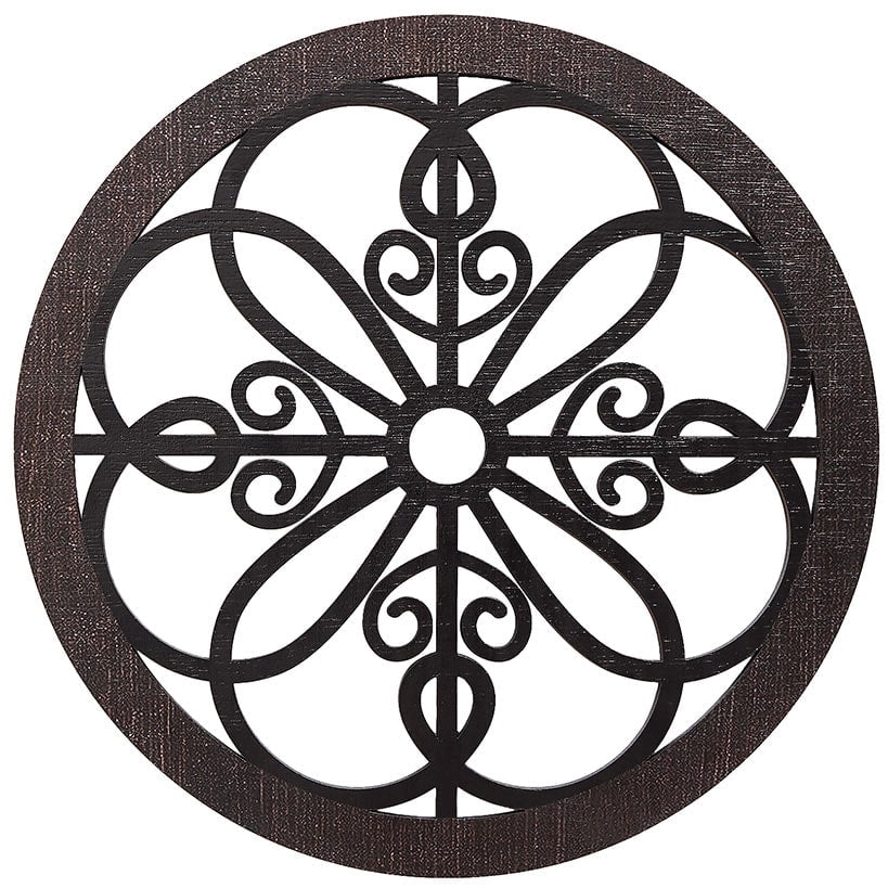 Rustic Metal Decor Scrolled Wall Medallion Elegant Metal Wall Art Decor