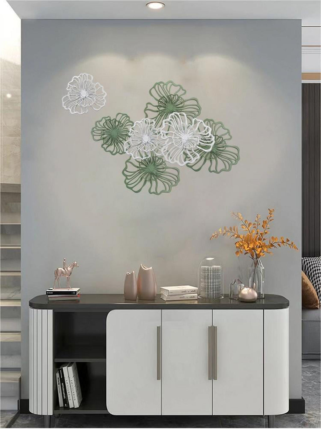 Rustic Metal Decor 7pcs Metal Wall Art Decor for Living Room, Home Decor Living Room