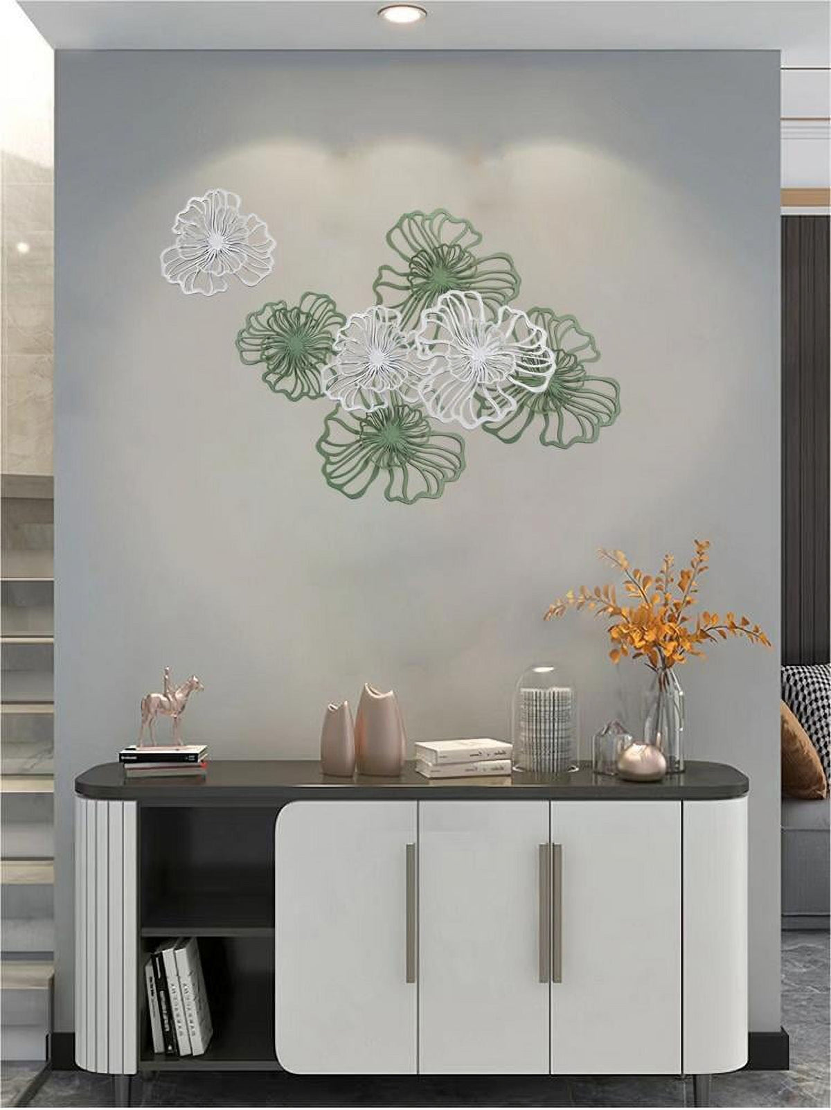 Rustic Metal Decor 7pcs Metal Wall Art Decor for Living Room, Home Decor Living Room