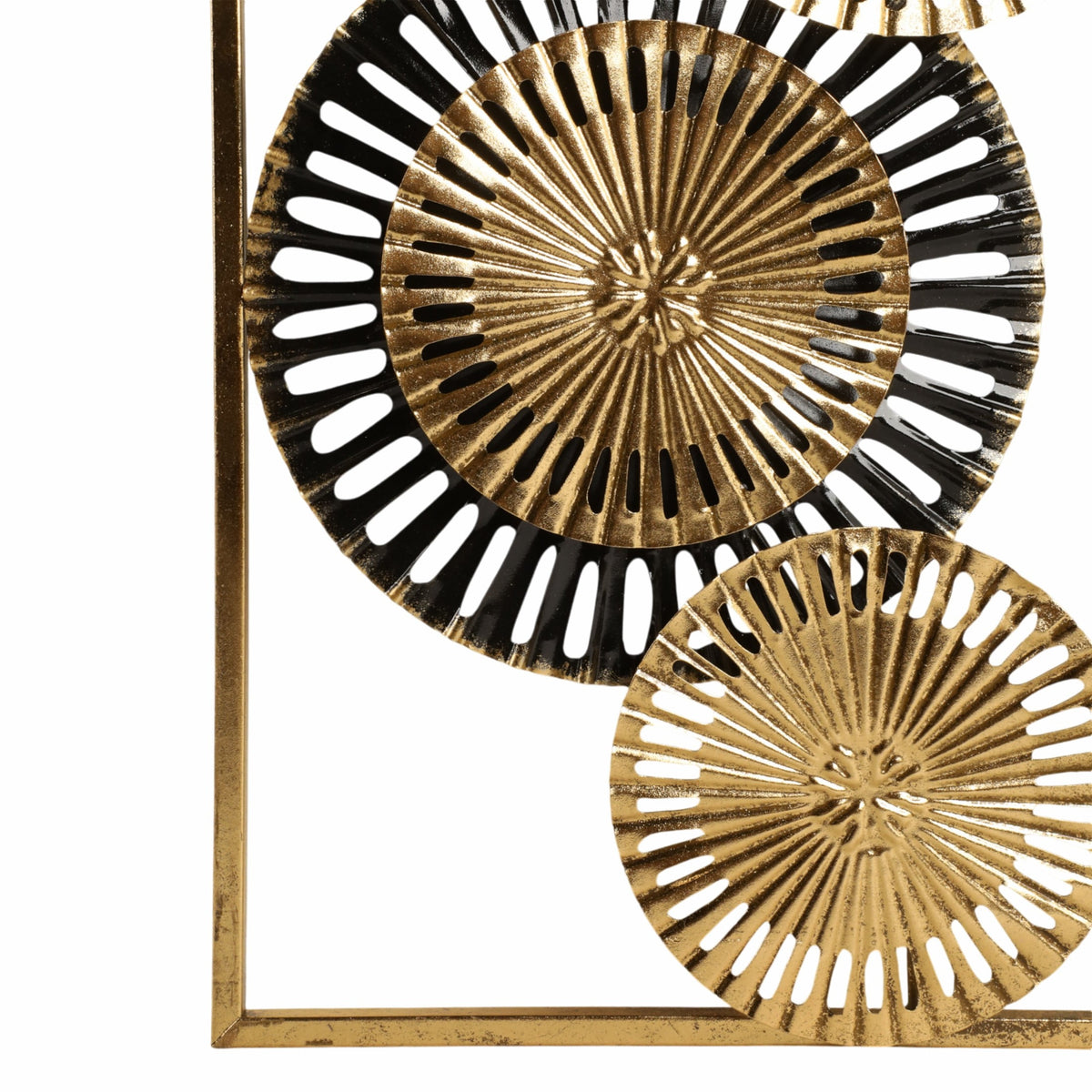 Rustic Metal Decor Pierced Disc Metal Wall Panels for Home Decor - Mounted Wall Art