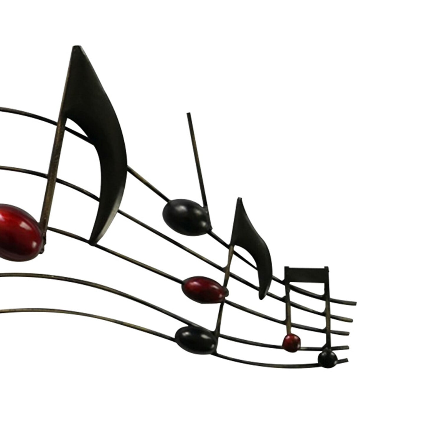 Rustic Metal Decor Metal Musical Notes Wall Hanging Art Decor, Black and Copper