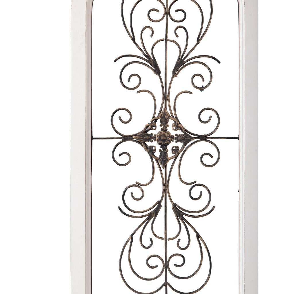 Rustic Metal Decor Metal Wall Decor 13x32 Inch, Farmhouse Wrought Iron Scroll Art with