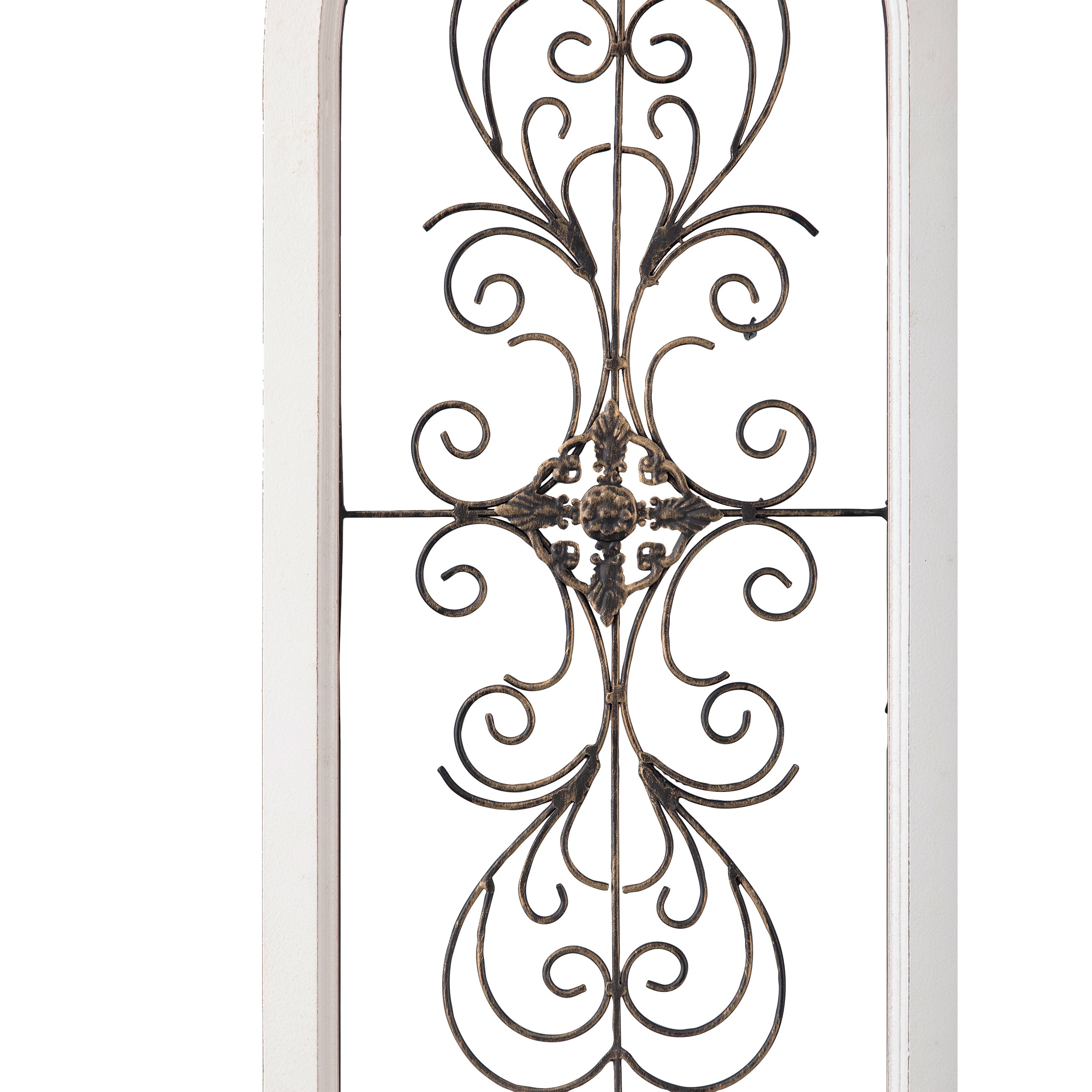 Rustic Metal Decor Metal Wall Decor 13x32 Inch, Farmhouse Wrought Iron Scroll Art with