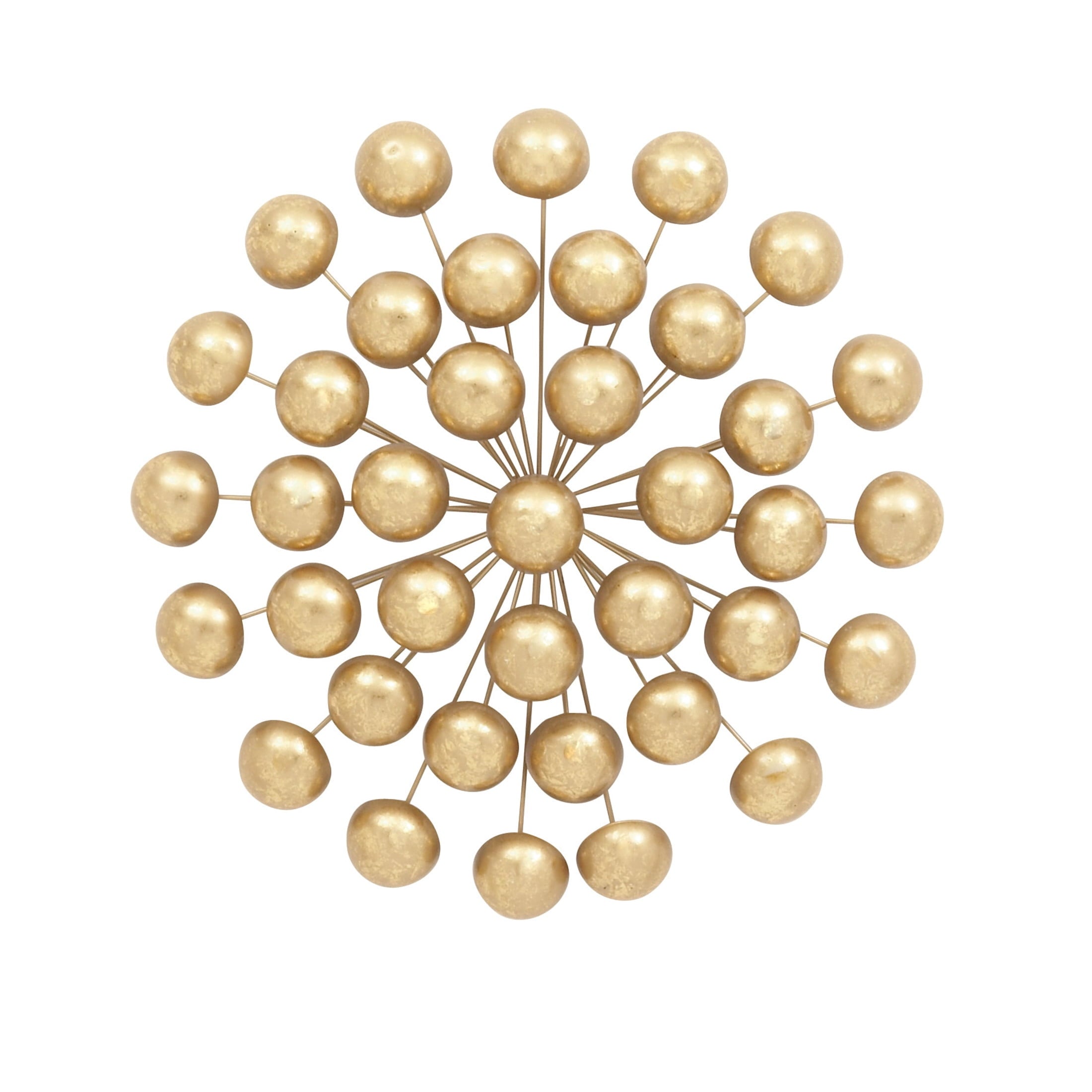 Rustic Metal Decor Gold Metal Starburst Wall Decor with Orb Details