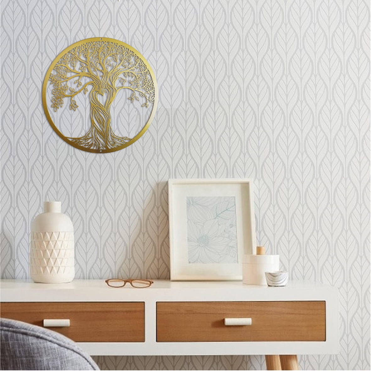 Rustic Metal Decor Metal Wall Decor, Tree Art Wall Sculpture, Metal Wall Art Hanging